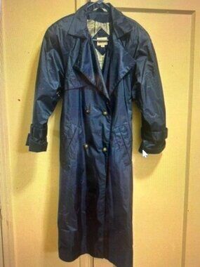 Karin Morgan - Blue Raincoat/Trenchcoat (Size 3P) PRE-OWNED